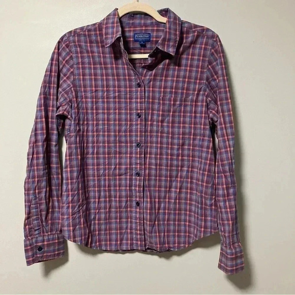 Pendleton plaid cotton  button down shirt - Picture 1 of 4